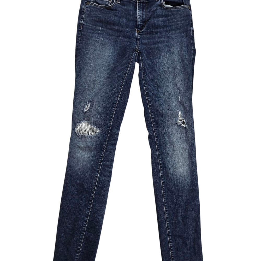 Classic Blue Distressed Women's Loft Jeans Sz2/26